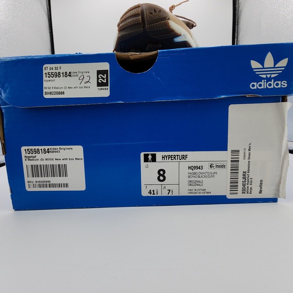 Adidas Hyperturf Adventure Shoes Mens Sz‎ 8 Magic Beige Off White Gum NEW in Box - Picture 11 of 13